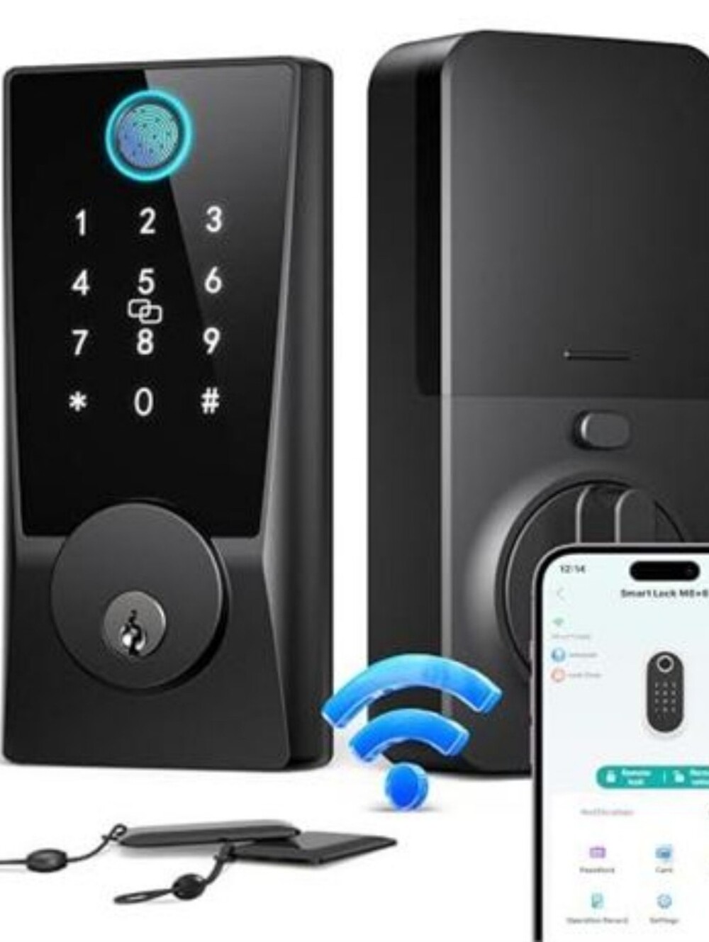 NEW! WIFI SMART LOCK BUILT-IN WIFI, FINGERPRINT, KEYPAD, REMOTE UNLOCK & MORE